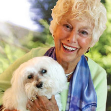 Susie Hastings and therapy dog Bella